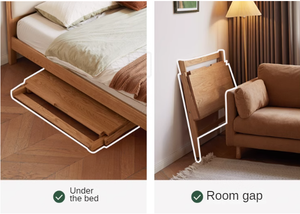 Oak solid wood modern folding table.