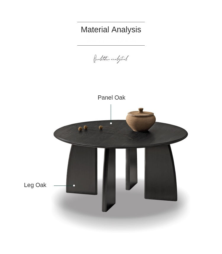 Oak Solid Wood Coffee Table Smoky