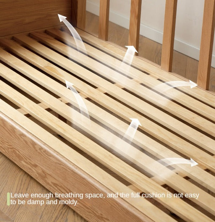 Oak Solid Wood Floor to Floor Tall Sofa.