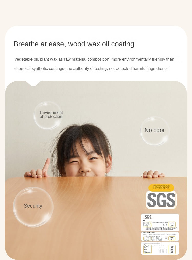 Beech, Oak, Poplar Solid Wood Nordic Study Bookshelf