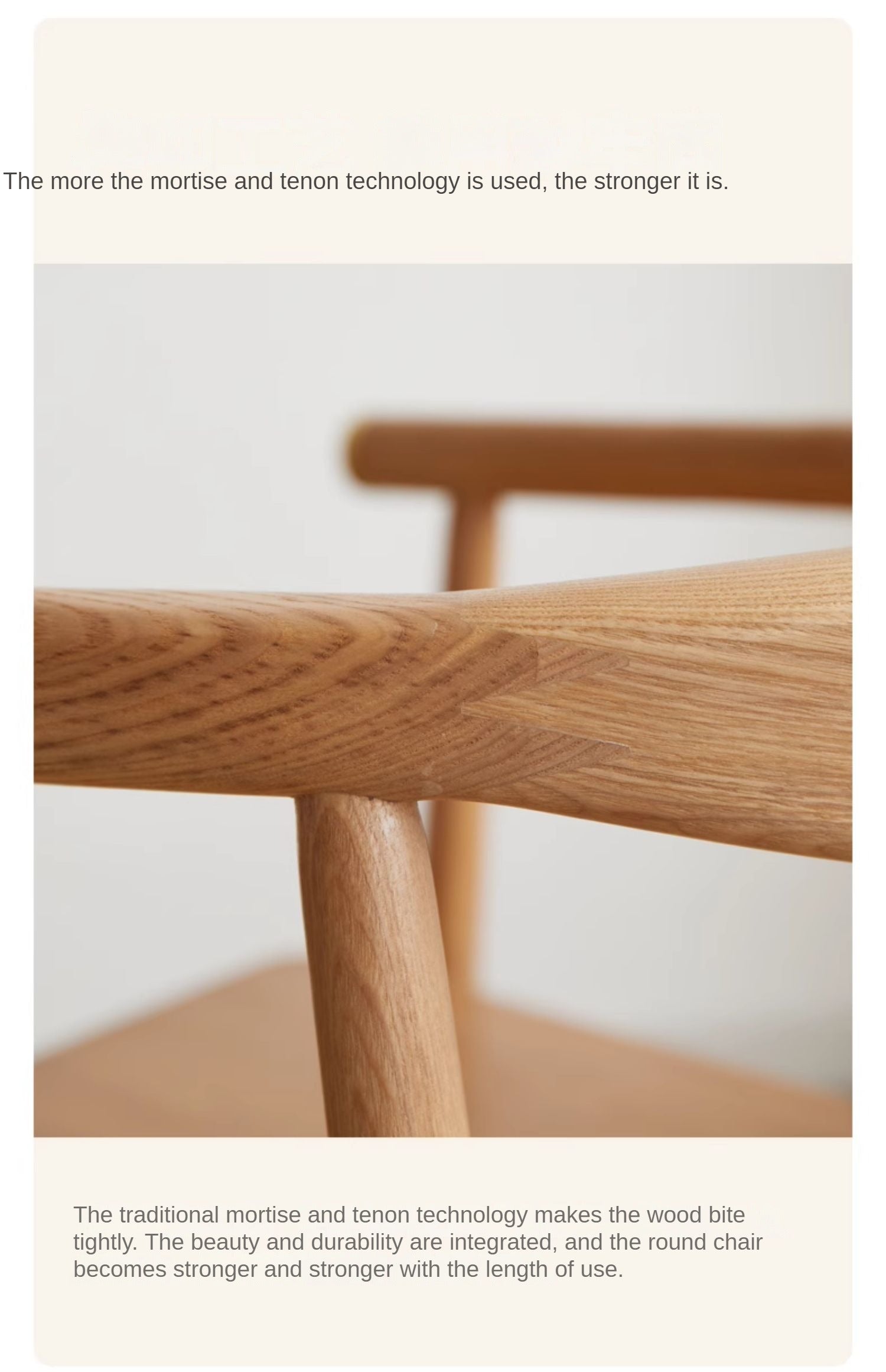 Ash Solid Wood Dining Soft Chair