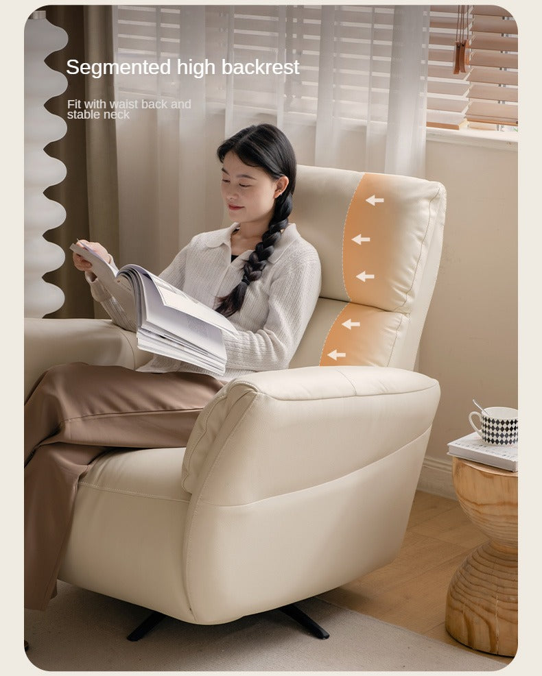 Leather Electric Cream Style Single Chair
