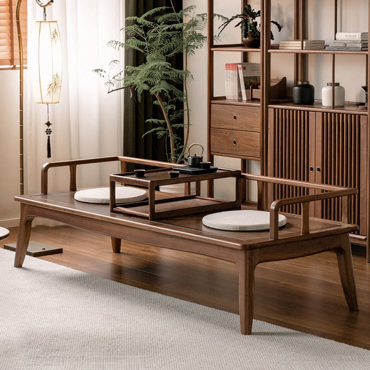 North American Black Walnut Solid Wood Dual Use Sofa.