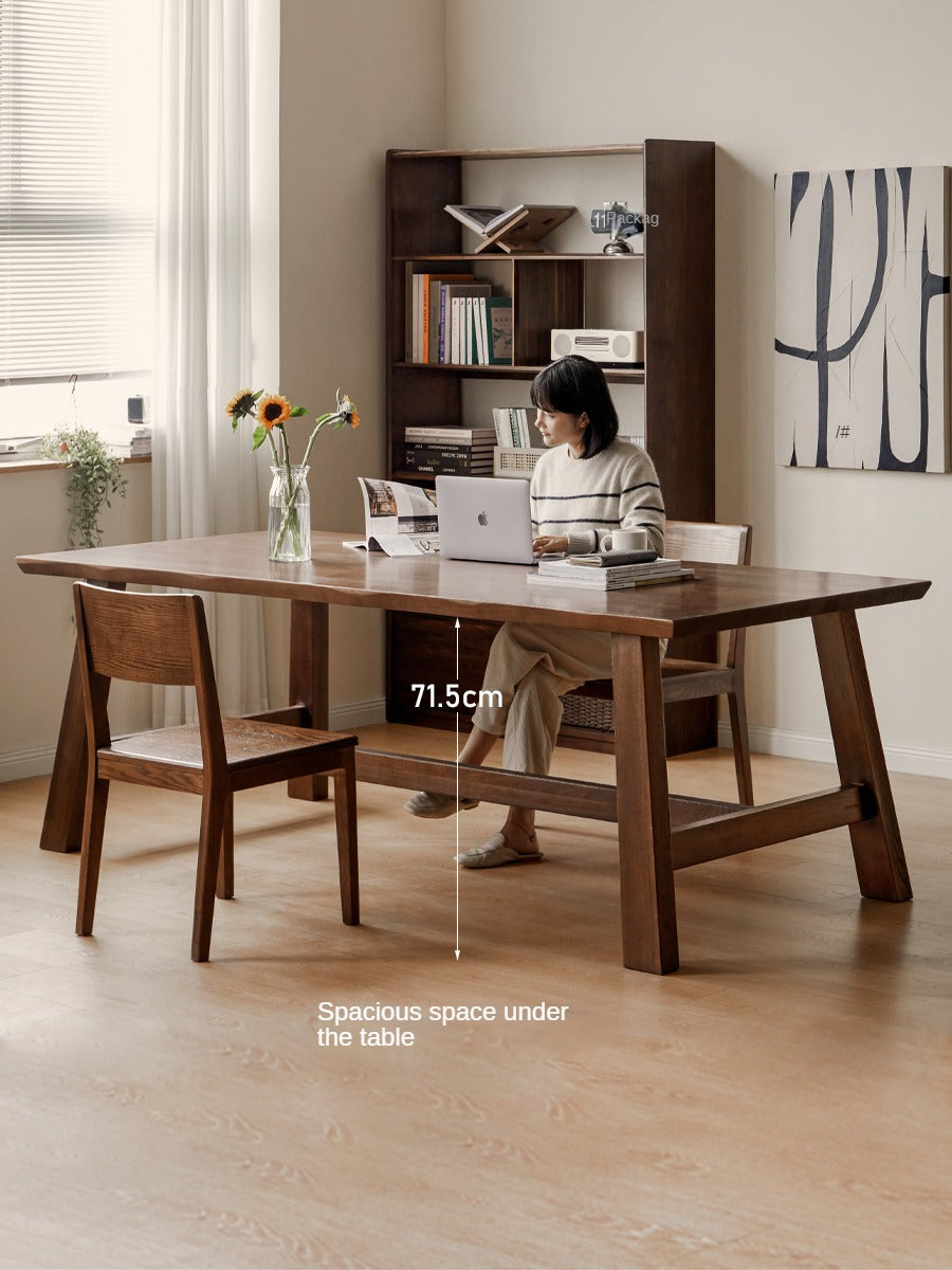 Ash Solid Wood Large Edge Table Dining