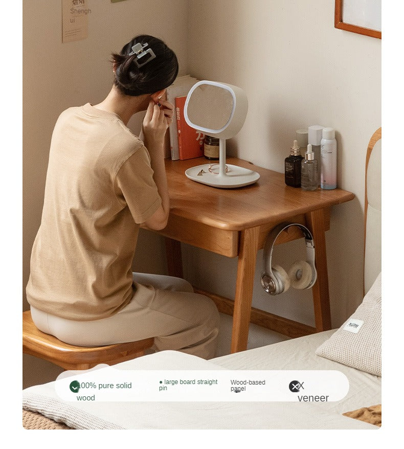 Cherry Solid Wood Desk With Drawers