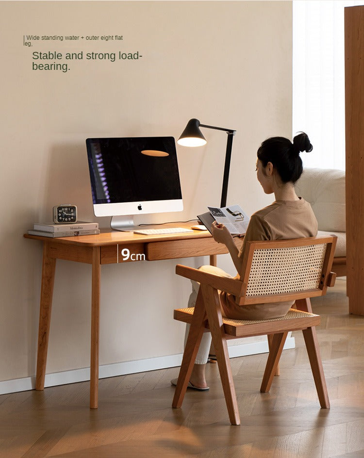 Cherry Wood FAS Grade Office Desk with Drawers