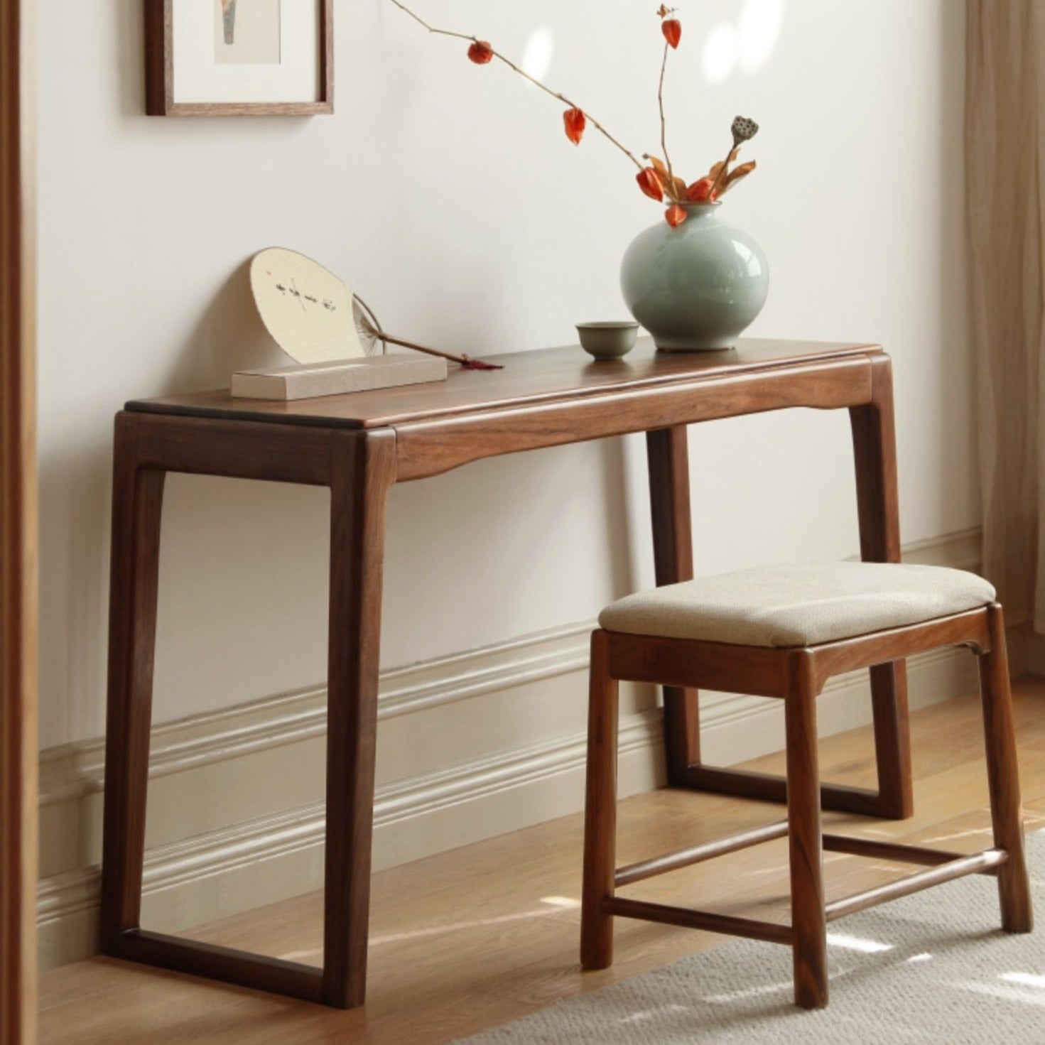 Black Walnut, Oak Solid Wood Desk