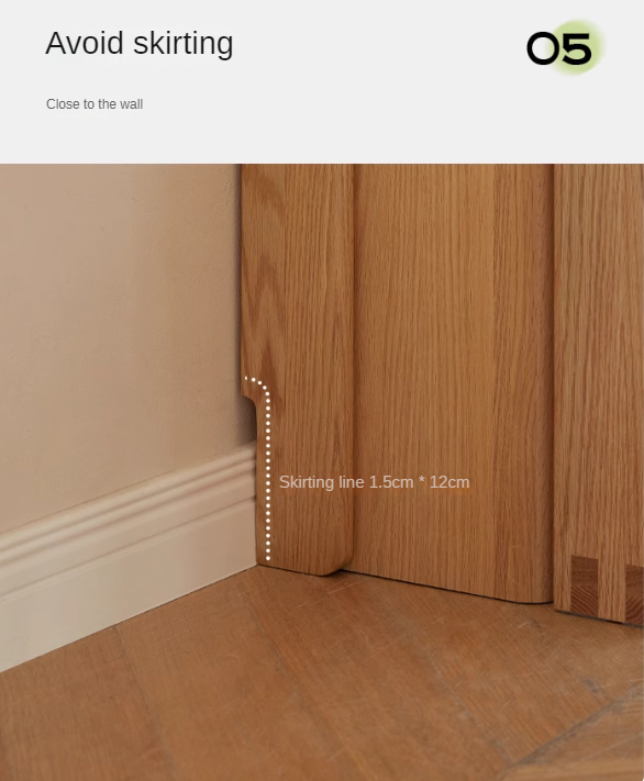 Oak Solid Wood, Solid Rubberwood Rock Board Dining Sideboard