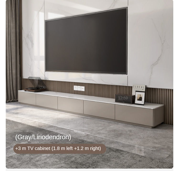 Poplar Solid Wood Rock Slab TV Stand.