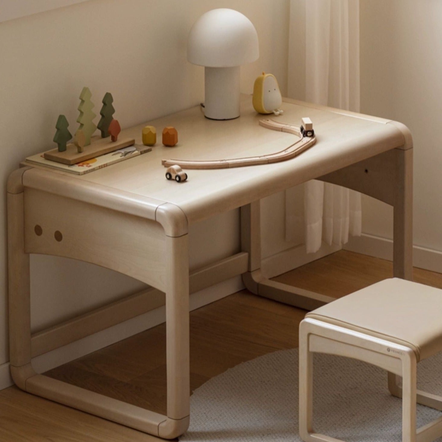 Birch solid wood Children's Handmade Table Writing Desk