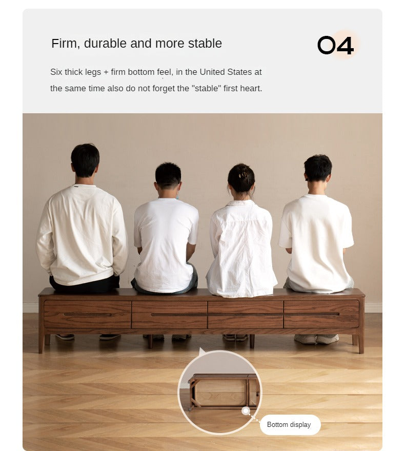 Oak Solid Wood Nordic TV Cabinet.