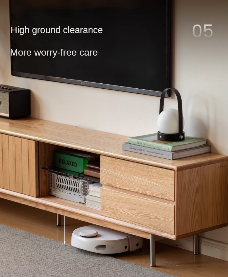 Oak Solid Wood Modern TV Сabinet.