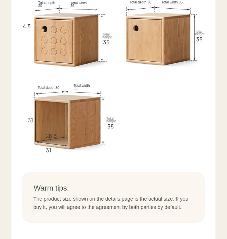 Oak, Cherry Solid Wood Free Combination Bookshelf