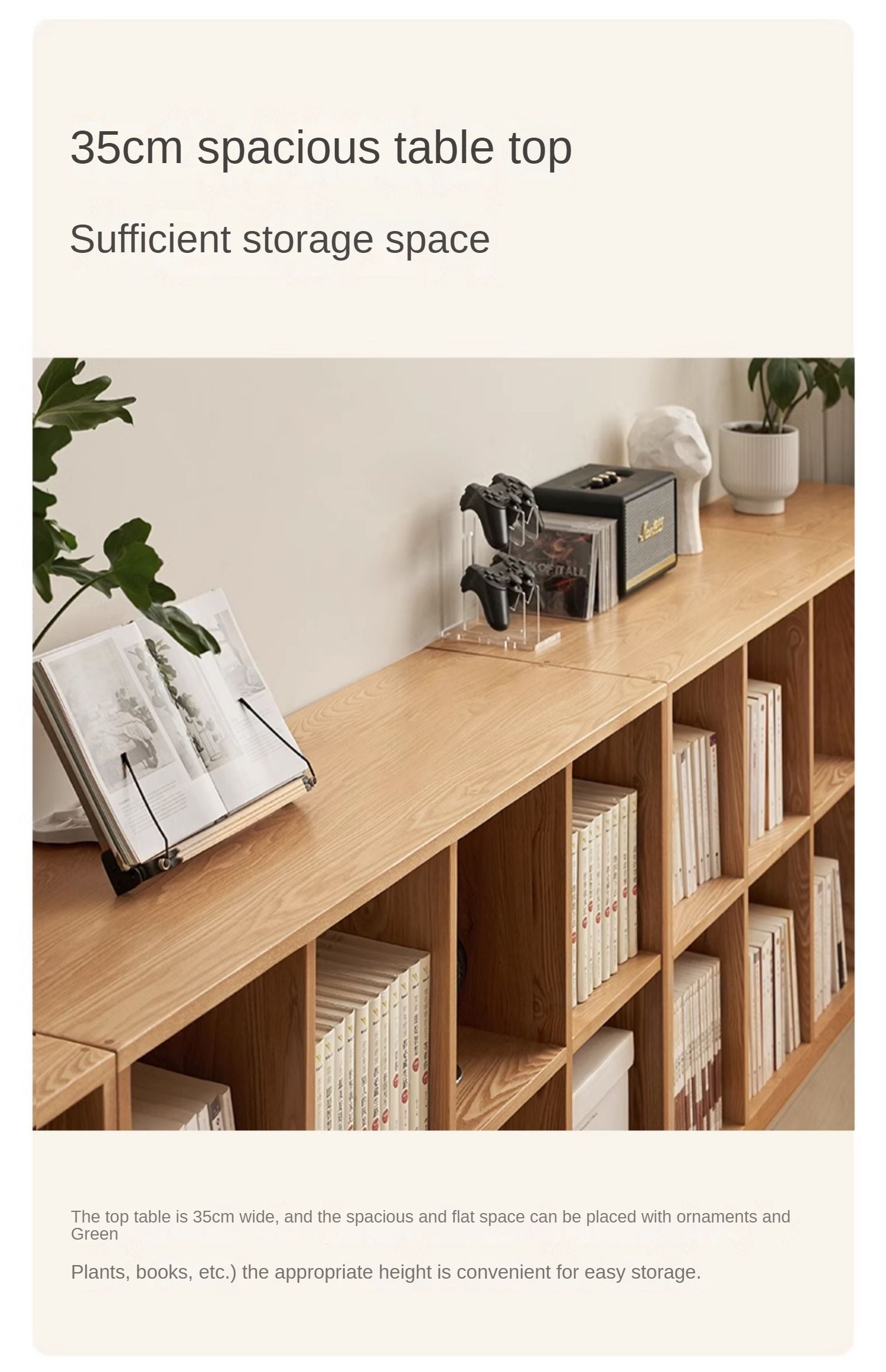 Ash Solid Wood Bookcase Simple Floor Bookshelf