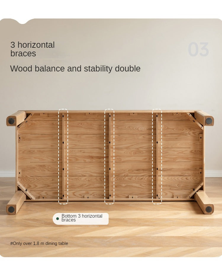 Ash Solid Wood Long Dining Table