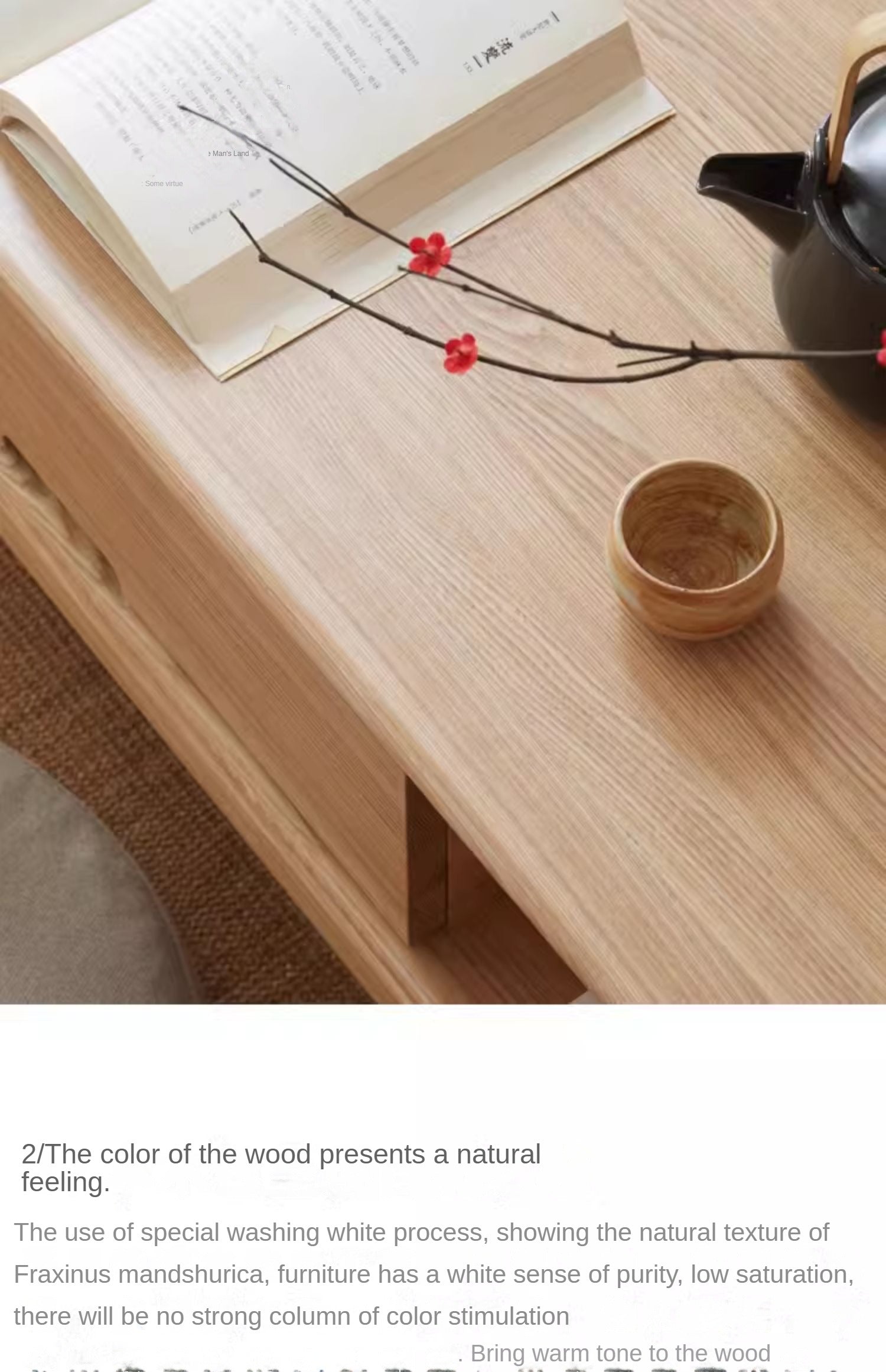 Ash Solid Wood New Style Modern Nordic Coffee Table