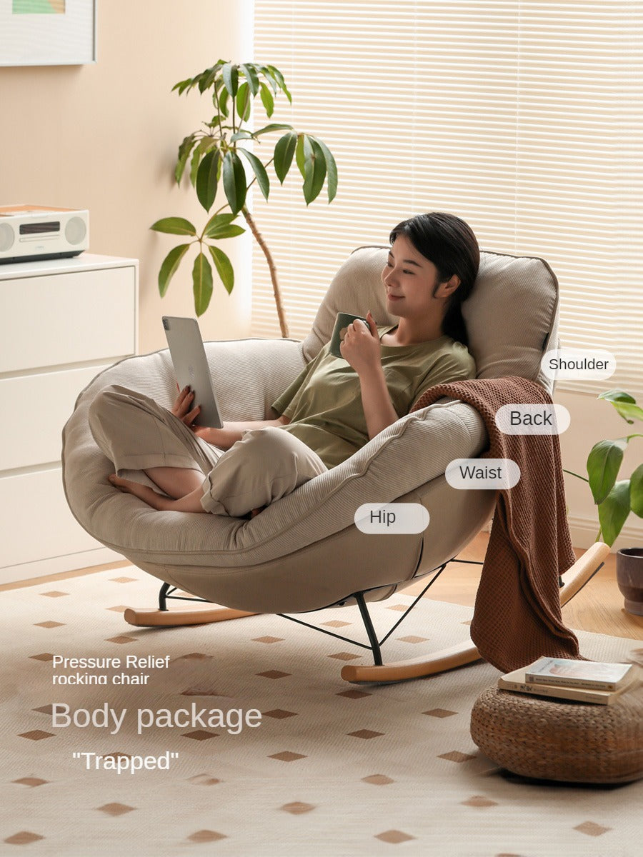 Beech Solid Wood Rocking Chair Baby Cotton