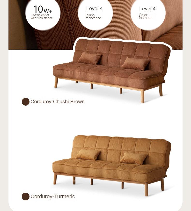 Fabric Sofa Antique Style Telescopic Dual-purpose Sofa.