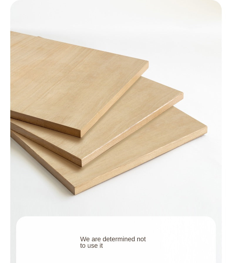 Rubberwood Solid Wood Retractable Desk and Bookshelf