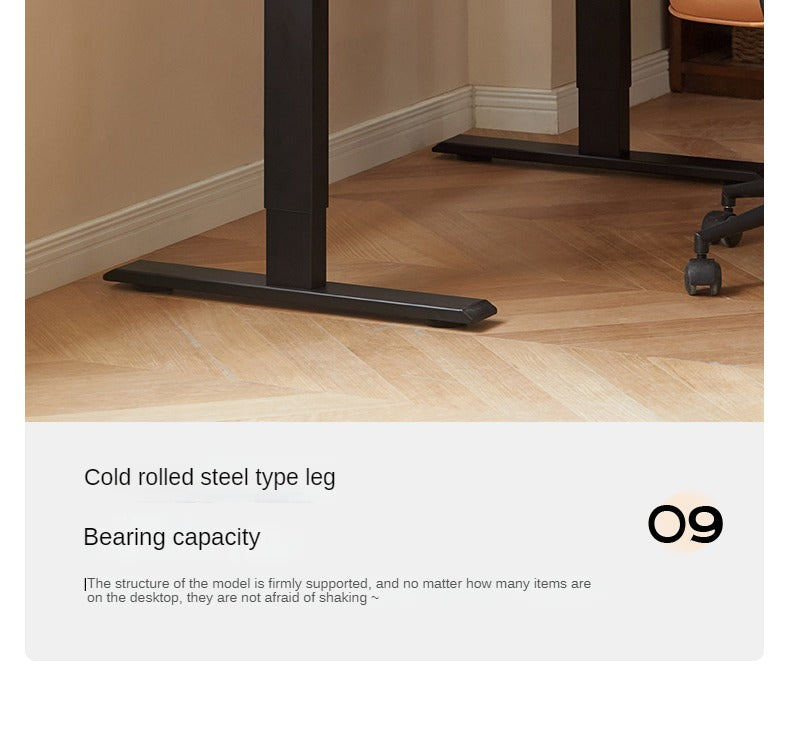 Black Walnut, Oak Solid Wood Electric Elevating Desk