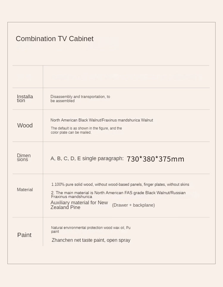 Ash, Black Walnut Solid Wood Free Combination Multifunctional Bookcase.