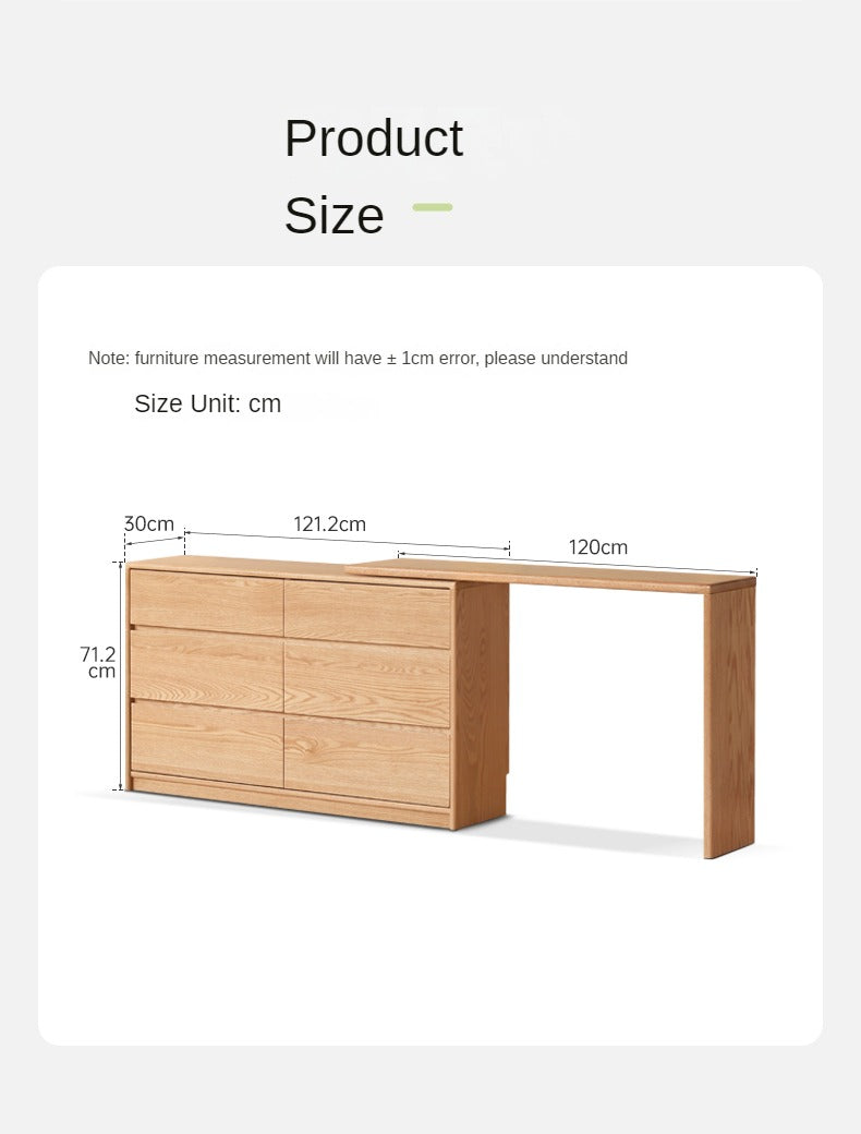 Oak Solid Wood Ultra Narrow Dresser