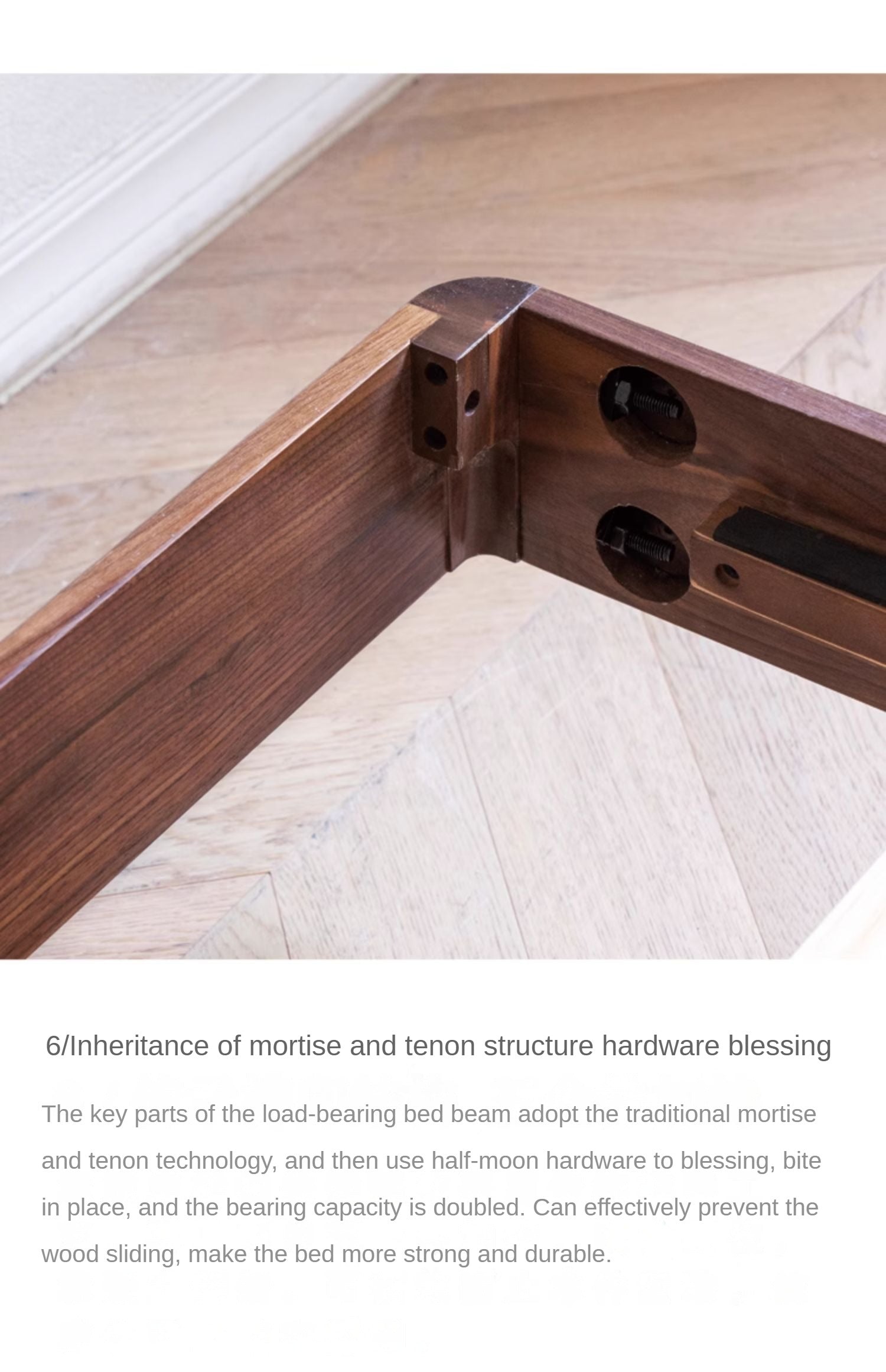 North American black walnut, Ash Solid Wood platform bed