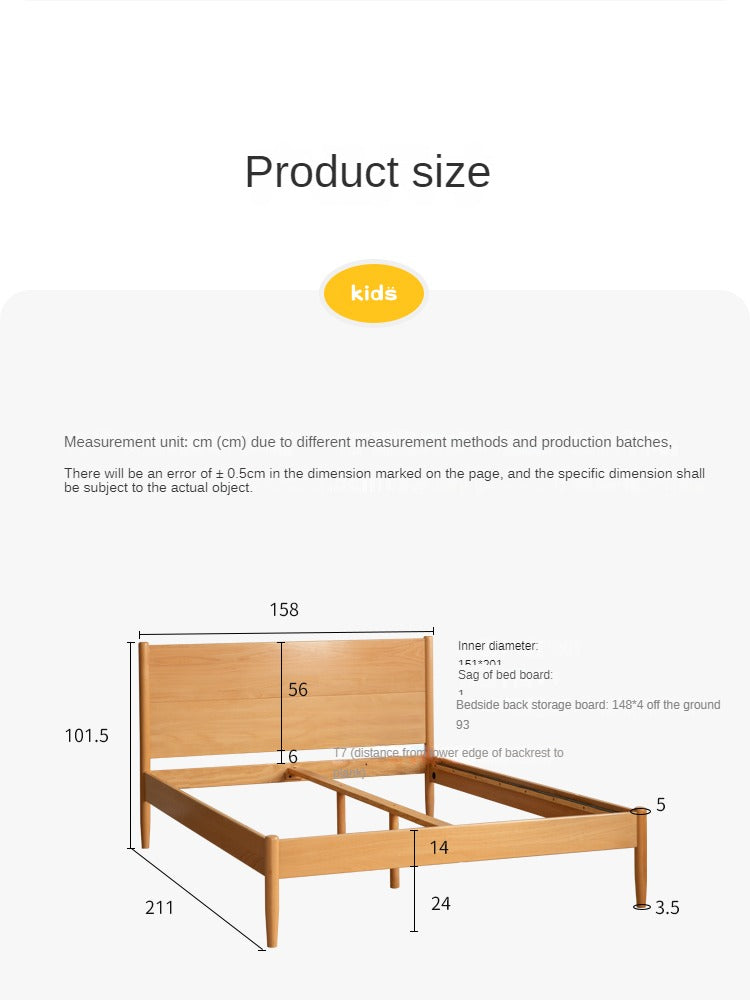 Beech Solid Wood Children's Soft Single Bed