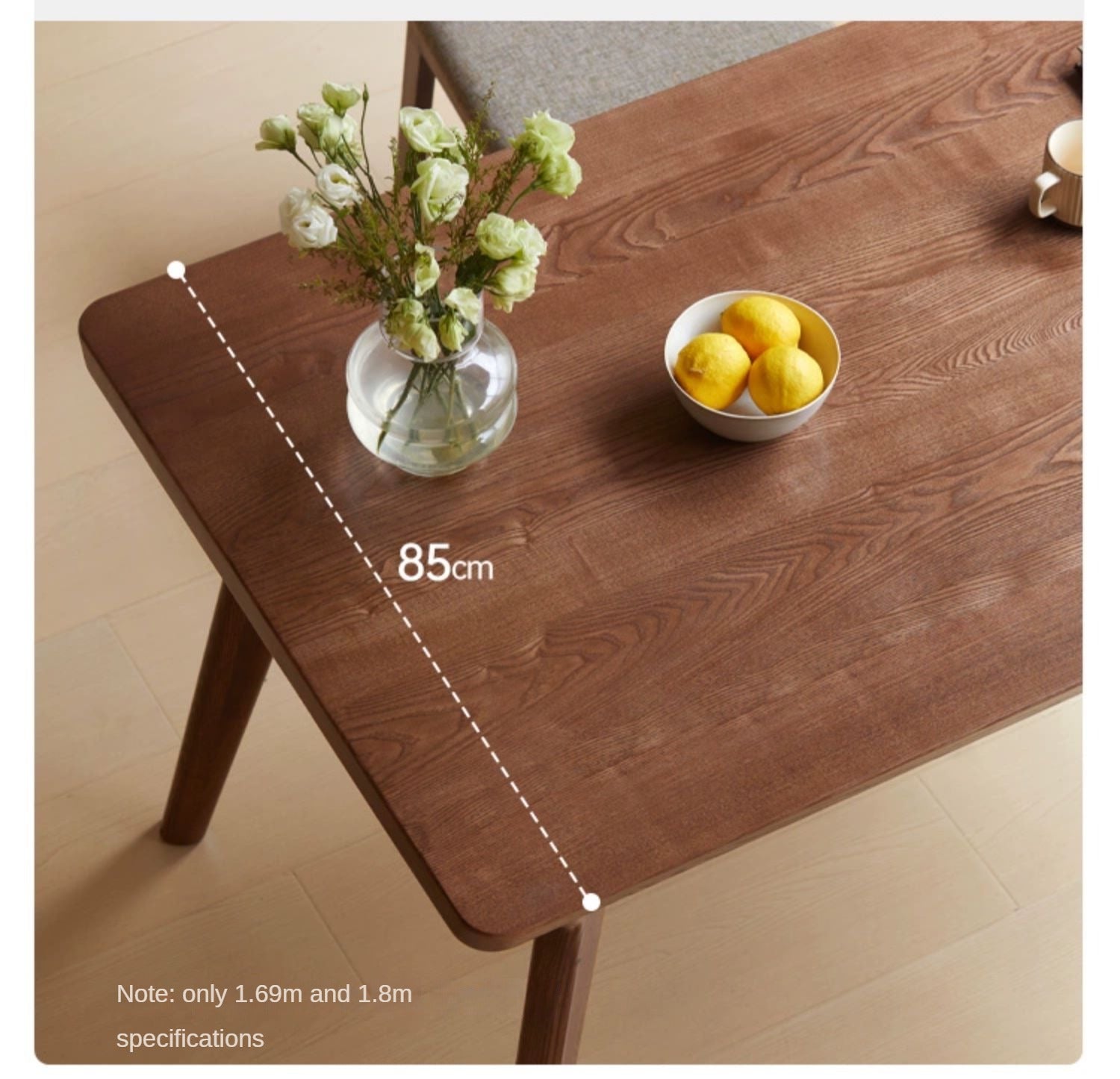 Ash Solid Wood Rectangular Dining Table