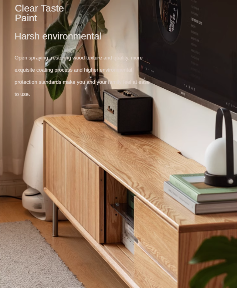 Oak Solid Wood Modern TV Сabinet.