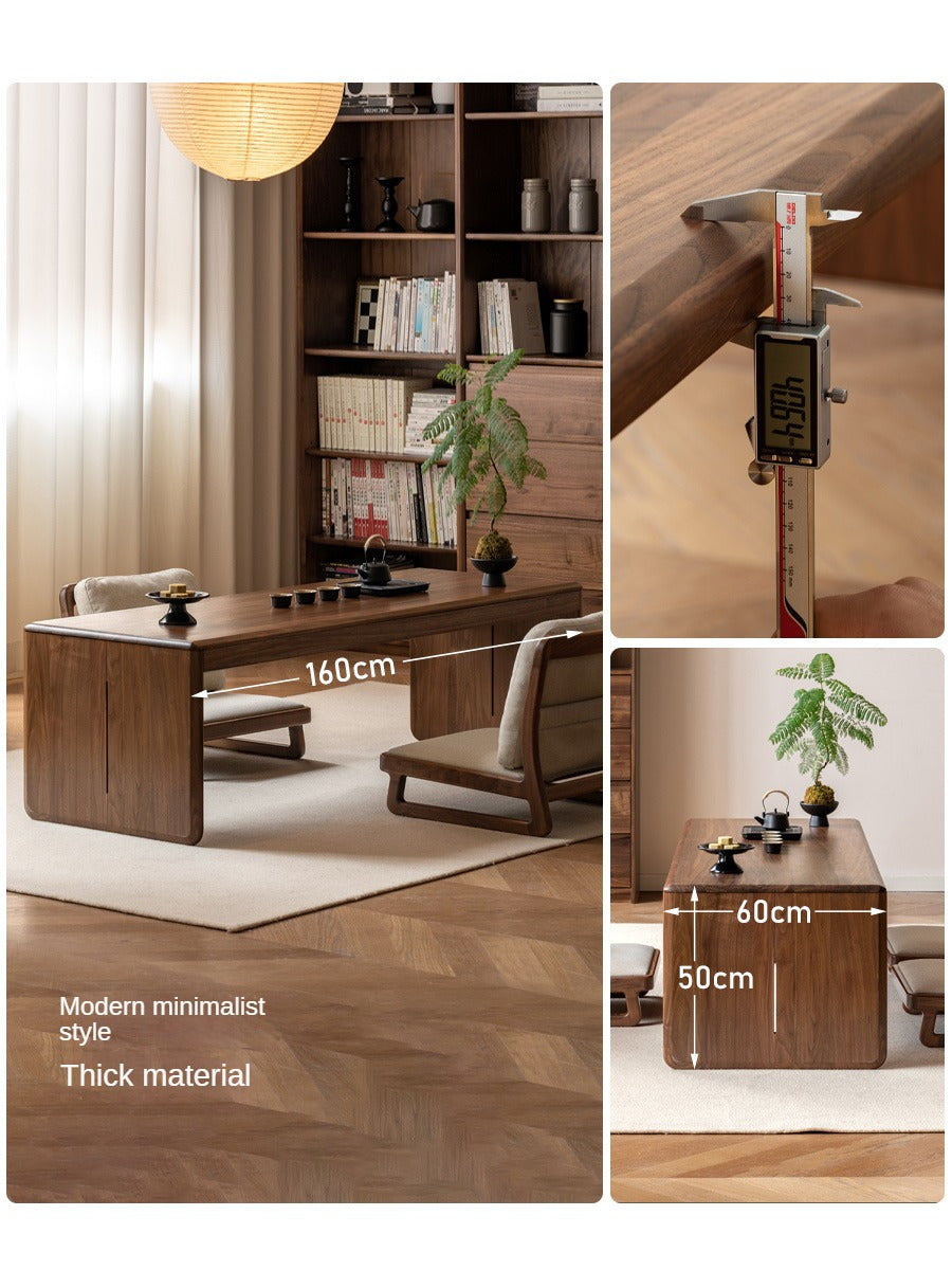 Black Walnut Solid Wood Modern Tea Table.