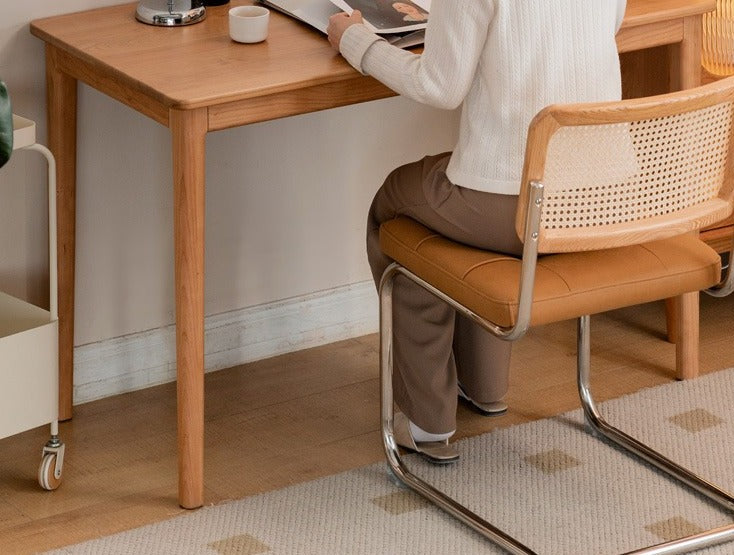 Cherry Solid Wood Desk Medieval Study Computer Desk