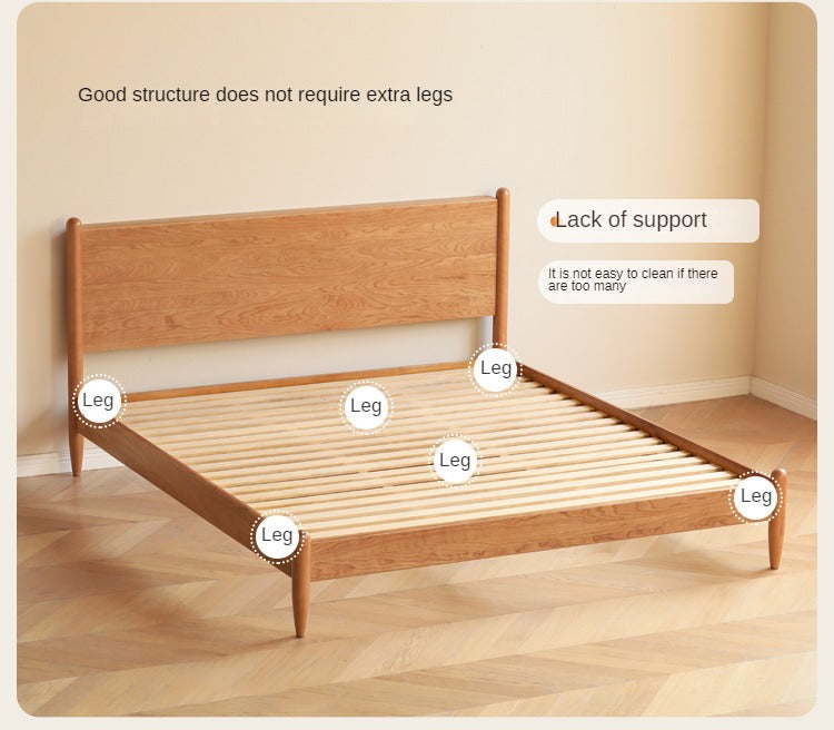 Oak, Black Walnut, Сherry Wood Bed
