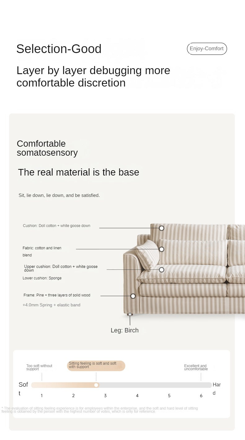 Fabric Three Seat Modular Sofa Modern-