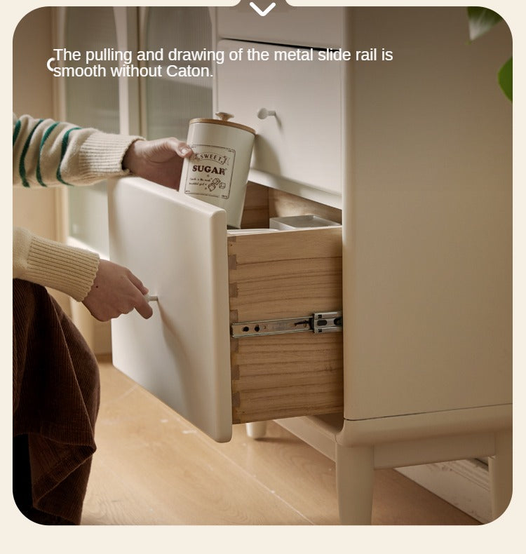 Solid RubberWood Rock Board Ultra-thin Wall Sideboard