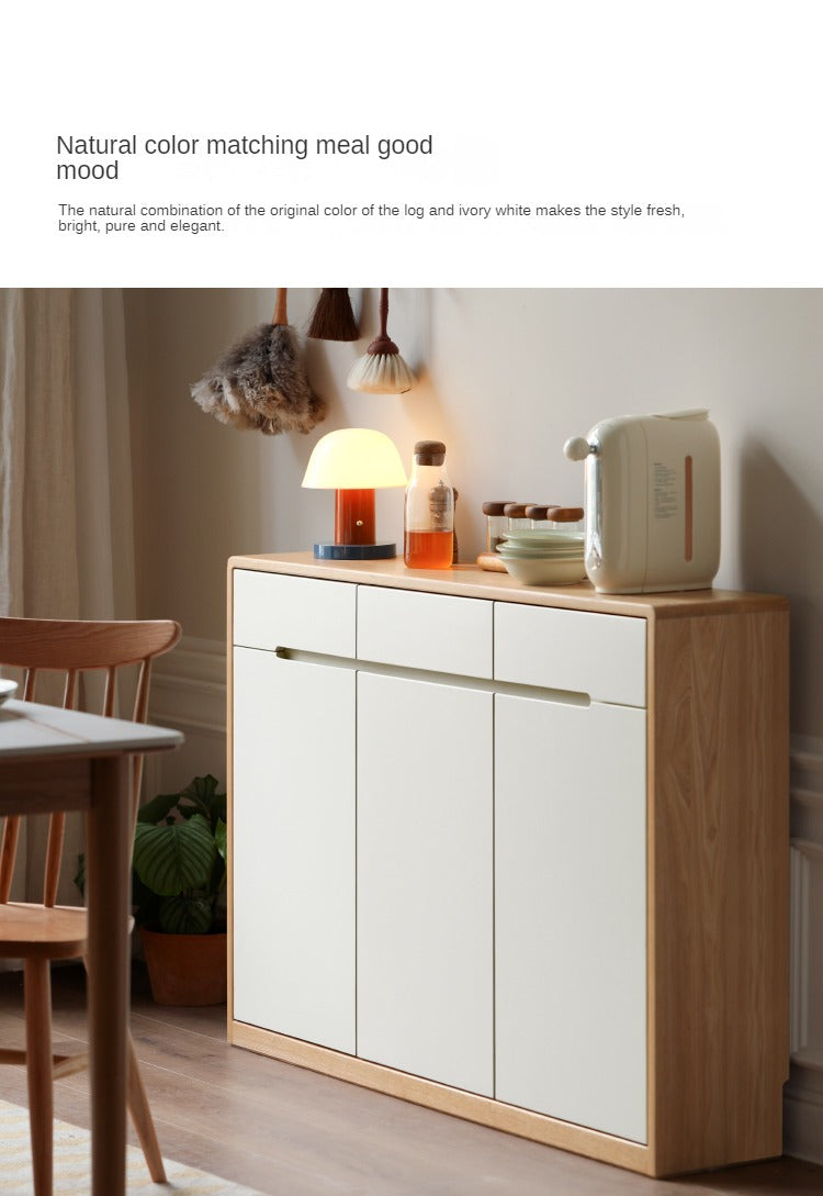 Oak Solid Wood Ultra-thin Sideboard