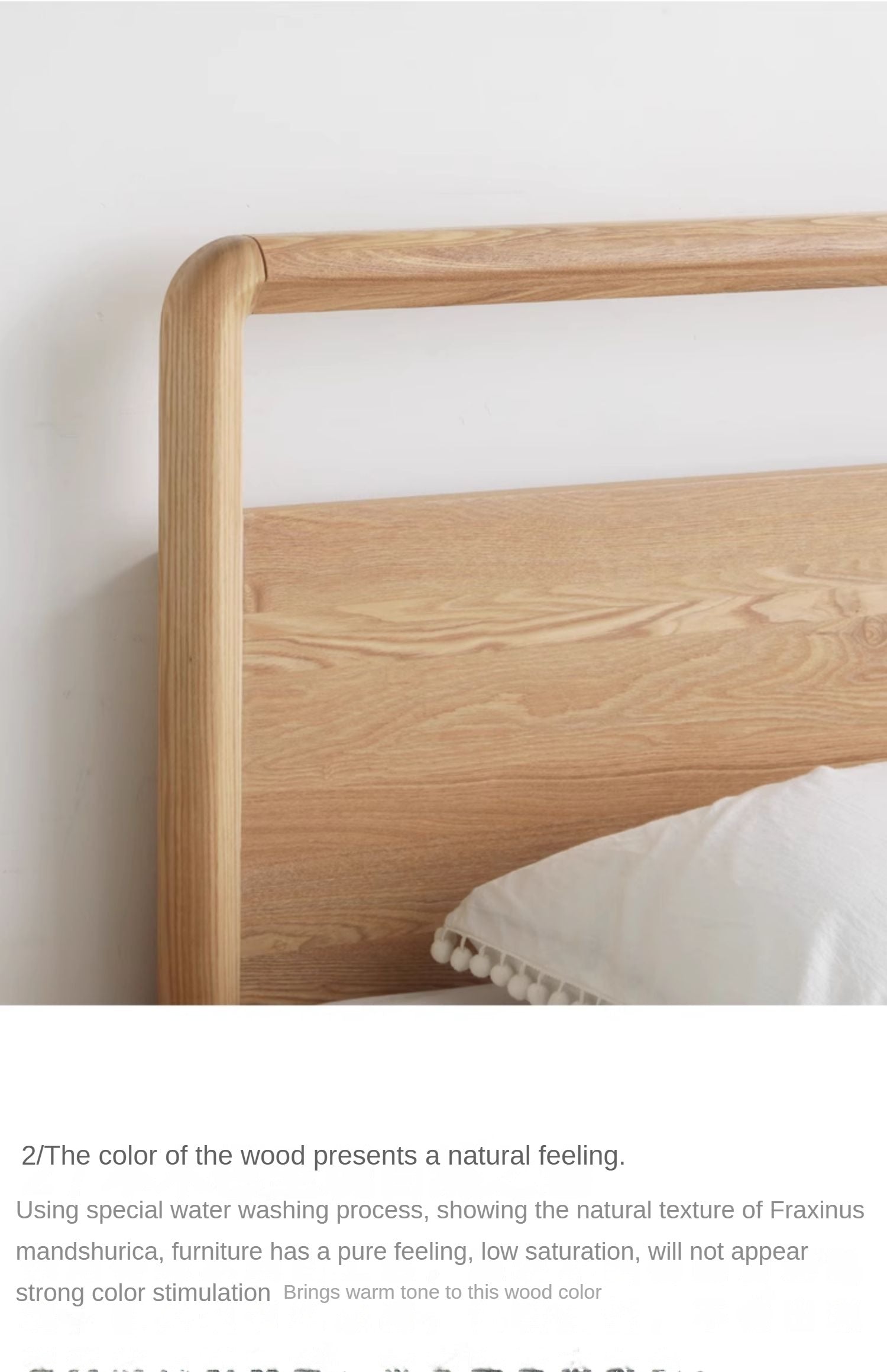 Ash Solid Wood Box Bed Modern Simple