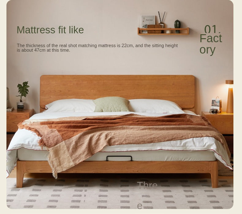 Cherry solid wood bed - SPECIAL PRICE