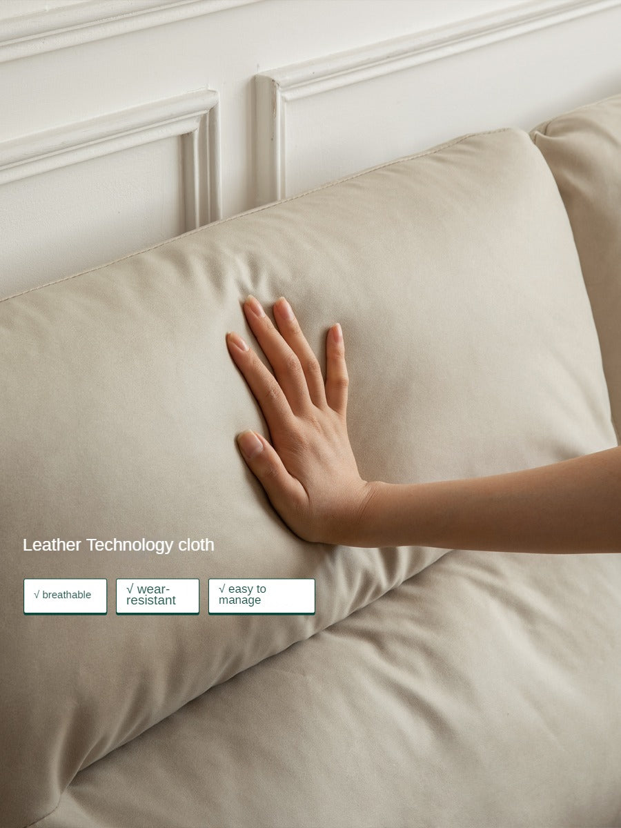 Black Walnut Solid Wood Sofa,Technology Cloth, Fabric.