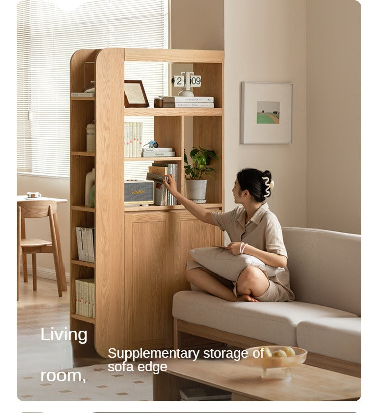 Oak, Ash Solid Wood Entrance Partition Cabinet
