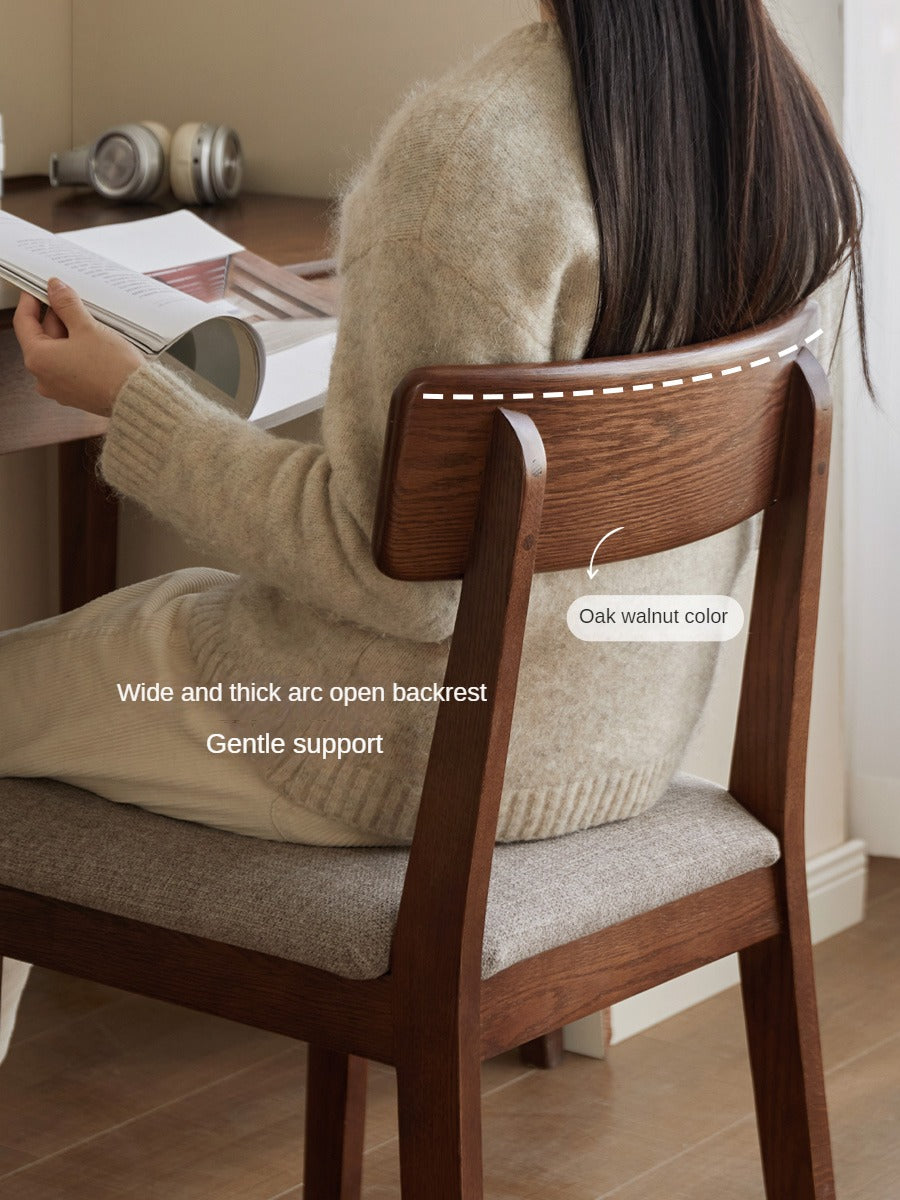 Set 4 pcs Black Walnut, Ash, Oak, Solid Rubberwood Chair