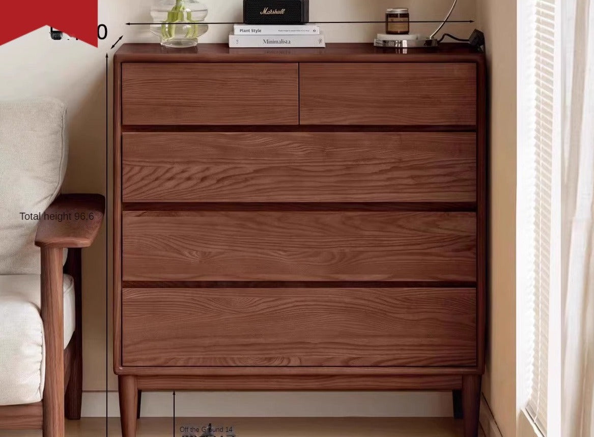 Ash Solid Wood chest of drawers Storage Drawer Cabinet)