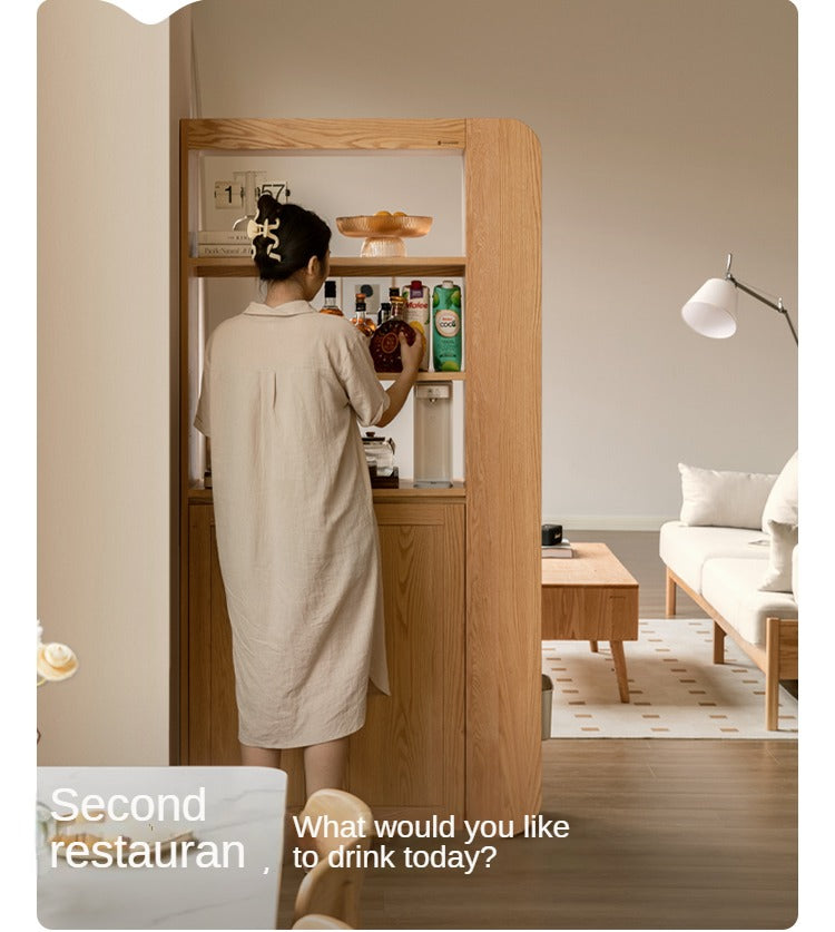 Oak, Ash Solid Wood Entrance Partition Cabinet