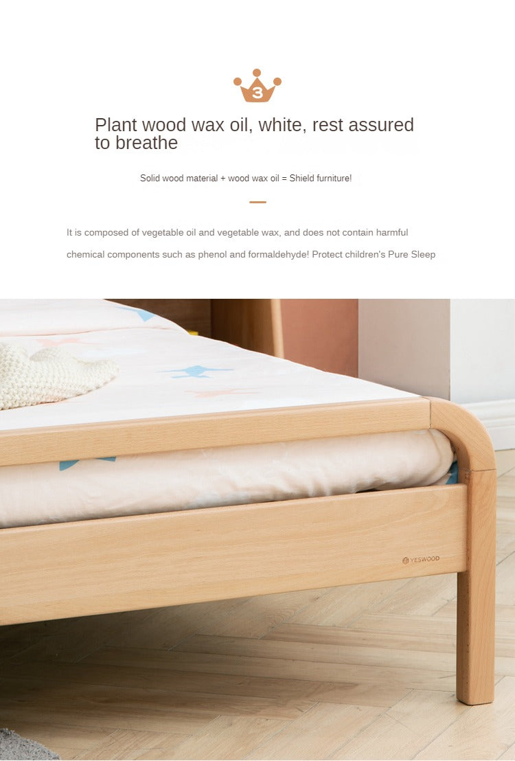 Beech solid wood kids bed