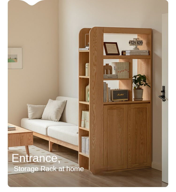 Oak, Ash Solid Wood Entrance Partition Cabinet