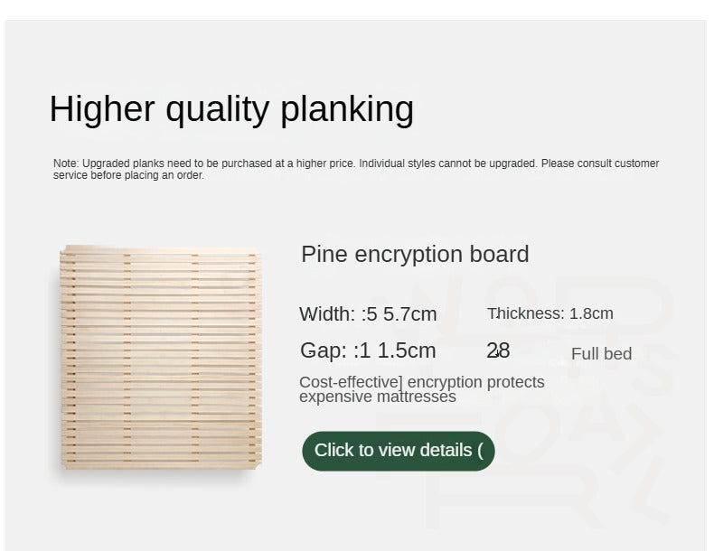 Oak, Ash Solid Wood Genuine Leather, ecological leather Suspended Bed Italian Light Luxury