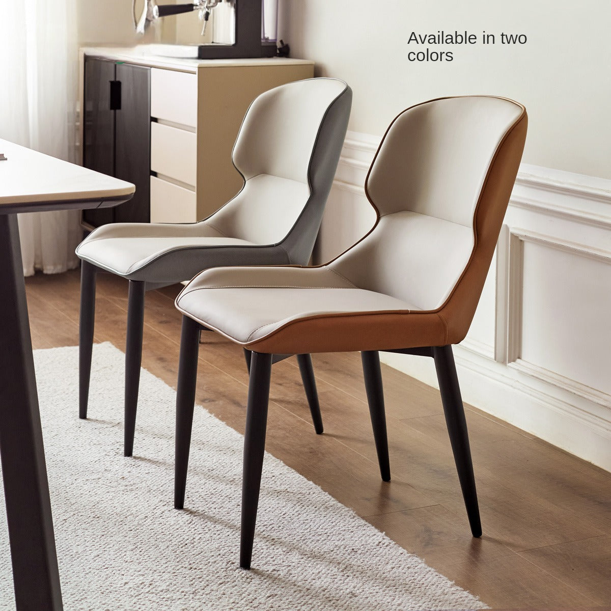 Organic Leather 4 pcs set-Chair Light Luxury