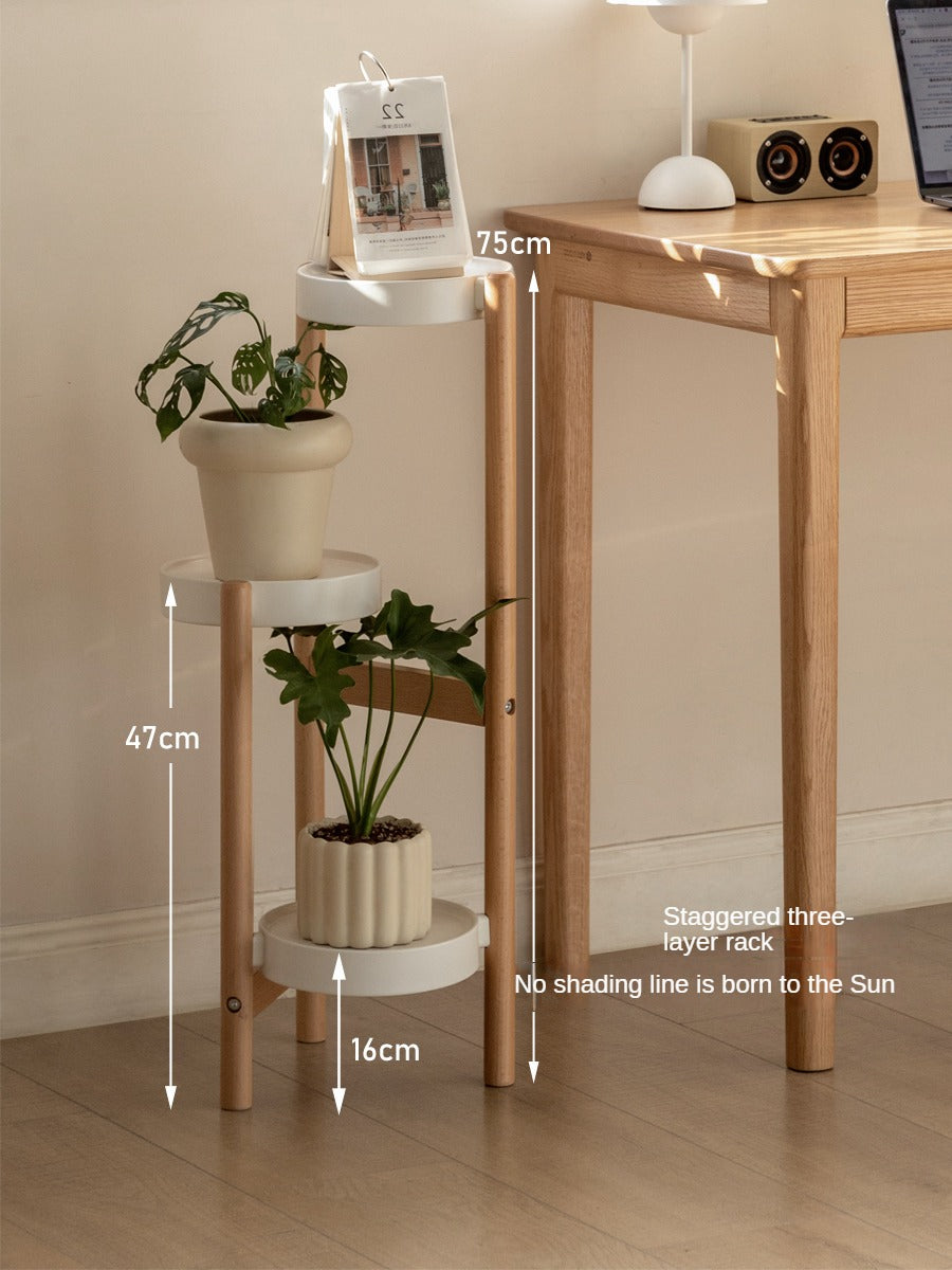 Beech Solid Wood Flower Rack