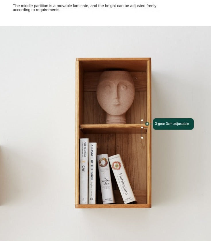 Oak Solid Wood Desk Cabinet with Drawers