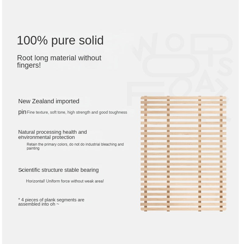 Oak, Ash Solid Wood Genuine Leather, ecological leather Suspended Bed Italian Light Luxury